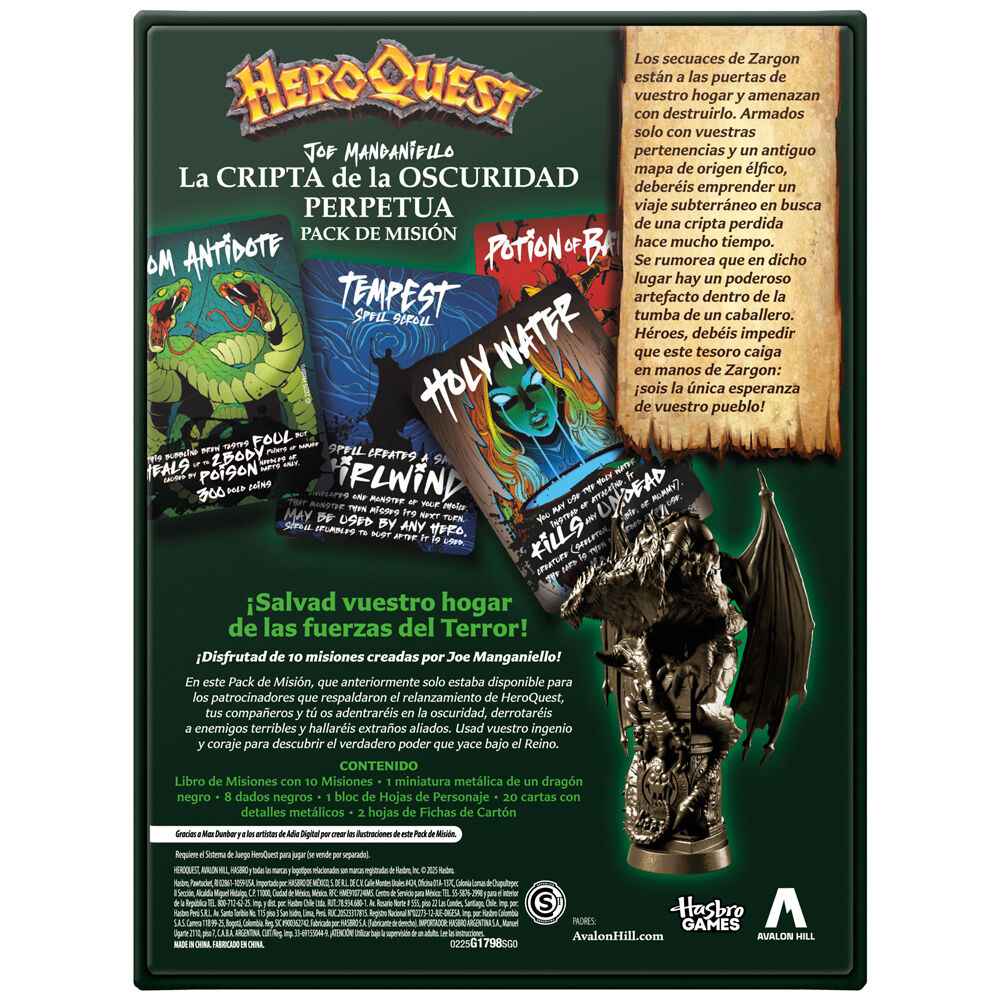 Expansion Juego de Mesa La Cripta de la Oscuridad Perpetua HeroQuest español