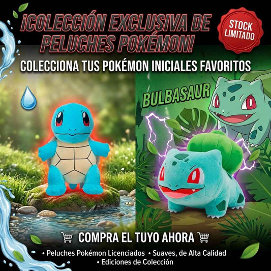 Pack Pokémon Dúo — Peluche Squirtle + Bulbasaur