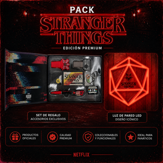 Pack Stranger Things — Luz Neón + Set Papelería - Savepoint
