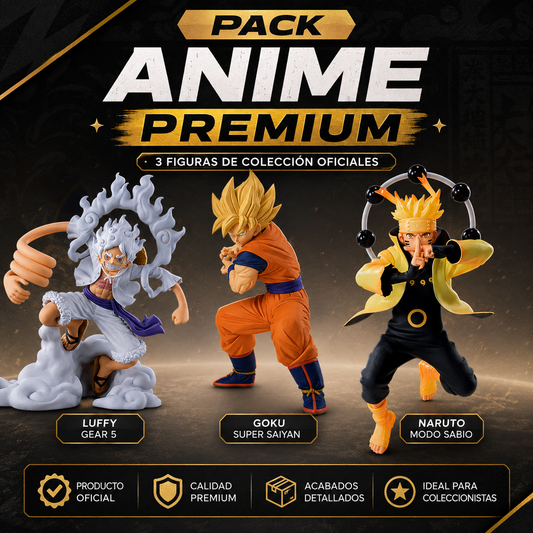 Pack Anime Premium — Naruto + Goku + Luffy Gear 5 - Savepoint