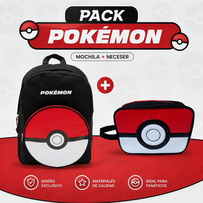 Pack Pokémon — Mochila Pokéball + Neceser Pokéball - Savepoint